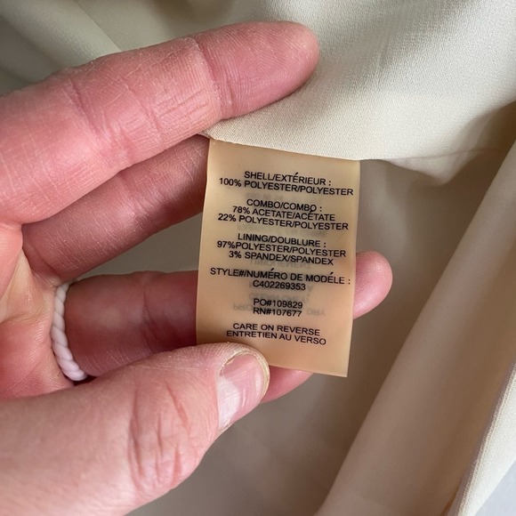 Alice + Oliva Cream Off White Black Oliver Draped Lapel Blazer Women's Size 6 - Picture 5 of 10